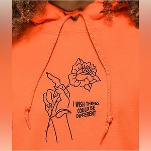 BROKEN PROMISES Hoodie - Women’s L - Orange